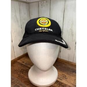 Chrysler Black Logo Hat One Size Dad Cap Adjustable Strapback New Yorker Pin